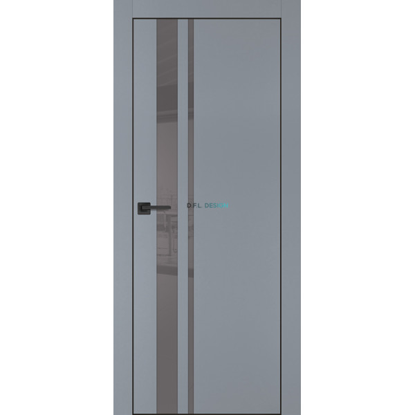 Дверь Profilo Porte PX-16 черная кромка Серый матовый купить
