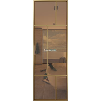 Дверь алюминиевая GABITEX 27 BRONZE│GOLD MATT