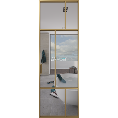 Дверь алюминиевая GABITEX 27 TRANSPARENT CLEAR│GOLD MATT