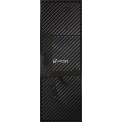 Дверь алюминиевая GABITEX 22 GREY│BLACK EDITION