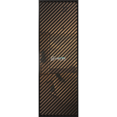 Дверь алюминиевая GABITEX 22 BRONZE│BLACK EDITION