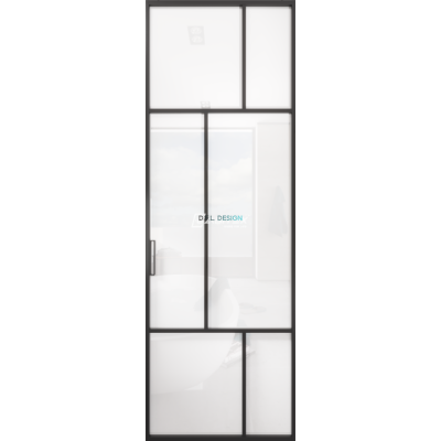 Дверь алюминиевая GABITEX 27 BIANCO│BLACK EDITION