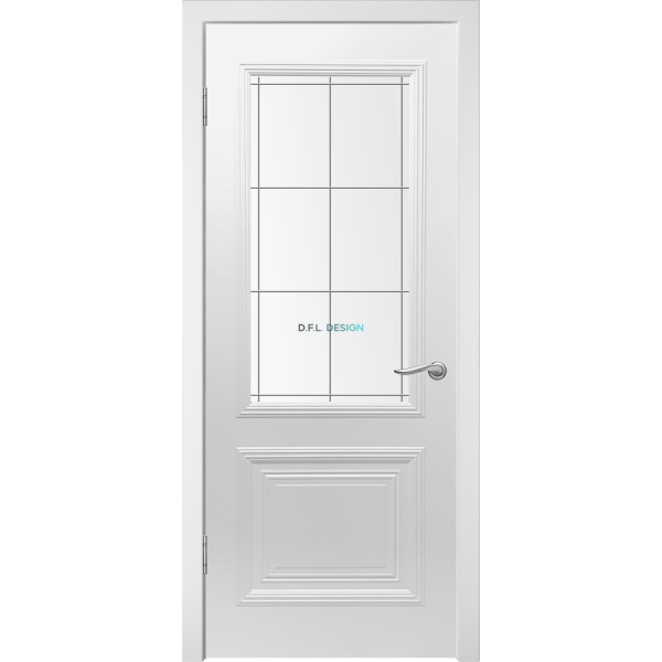 Дверь Wanmark Симпл-6 ДО белая эмаль