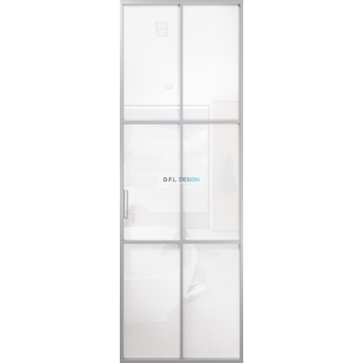 Дверь алюминиевая GABITEX 11 BIANCO│CHROME MATT Дверь алюминиевая GABITEX 11 BIANCO│CHROME MATT