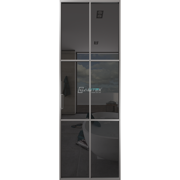 Дверь алюминиевая GABITEX 11 GREY│CHROME MATT