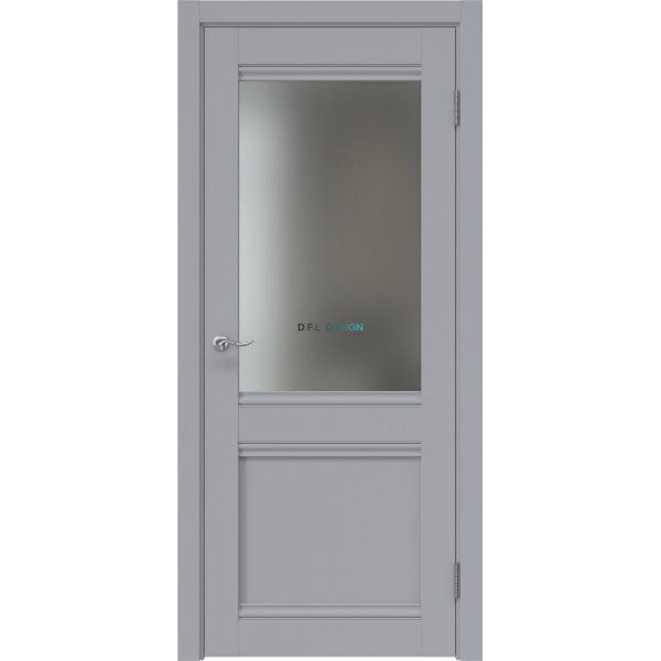 Дверь межкомнатная Eporta Tabula 2.2 экошпон серый с матовым стеклом