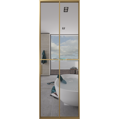 Дверь алюминиевая GABITEX 10 TRANSPARENT CLEAR│GOLD MATT Дверь алюминиевая GABITEX 10 TRANSPARENT CLEAR│GOLD MATT