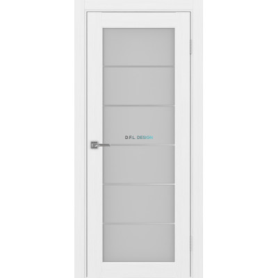Дверь Optima Porte Парма 401 АССSC 2 эко-шпон Белый лёд
