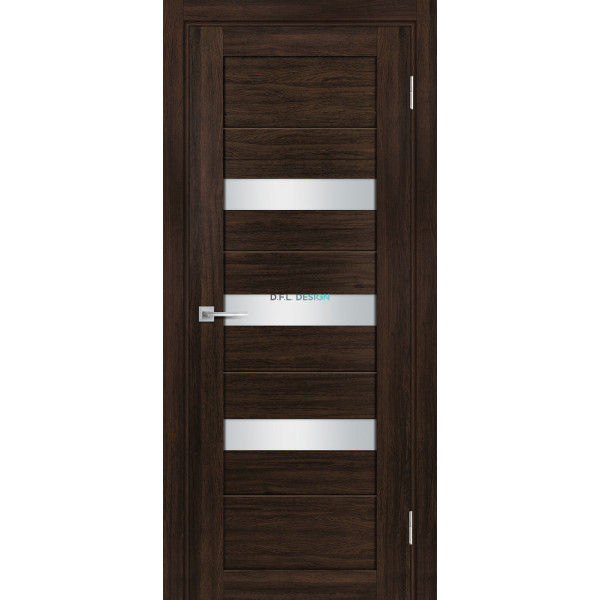 Дверь Profilo Porte PSL-9 сан-ремо Шоколад со стеклом Белый сатинат купить