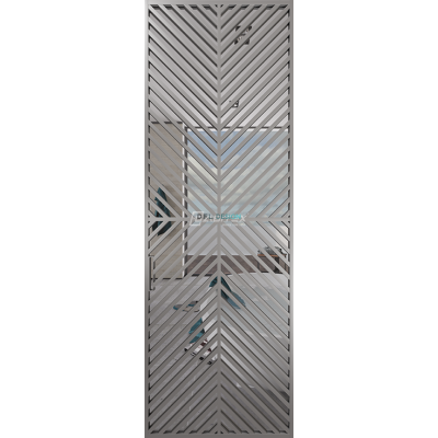 Дверь алюминиевая GABITEX 25 TRANSPARENT CLEAR│CHROME MATT