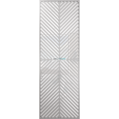 Дверь алюминиевая GABITEX 25 BIANCO│CHROME MATT
