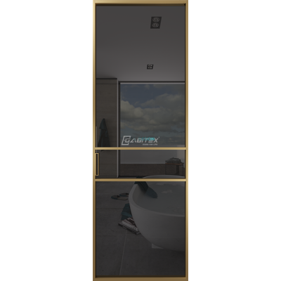 Дверь алюминиевая GABITEX 03 GREY│GOLD MATT