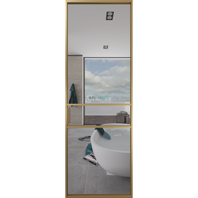 Дверь алюминиевая GABITEX 03 TRANSPARENT CLEAR│GOLD MATT