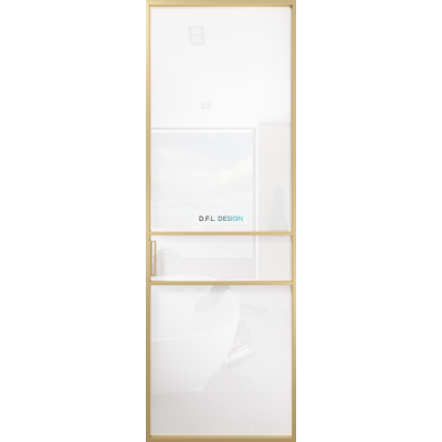 Дверь алюминиевая GABITEX 03 BIANCO│GOLD MATT