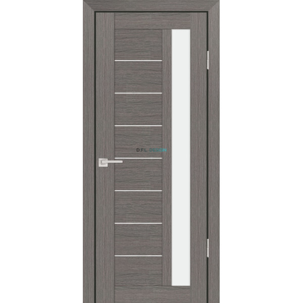 Дверь Profilo Porte PS-40 Грей Мелинга со стеклом Белый сатинат купить