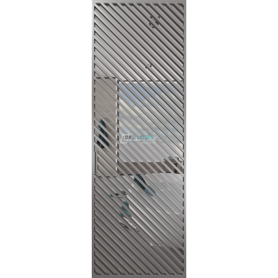 Дверь алюминиевая GABITEX 21 TRANSPARENT CLEAR│CHROME MATT