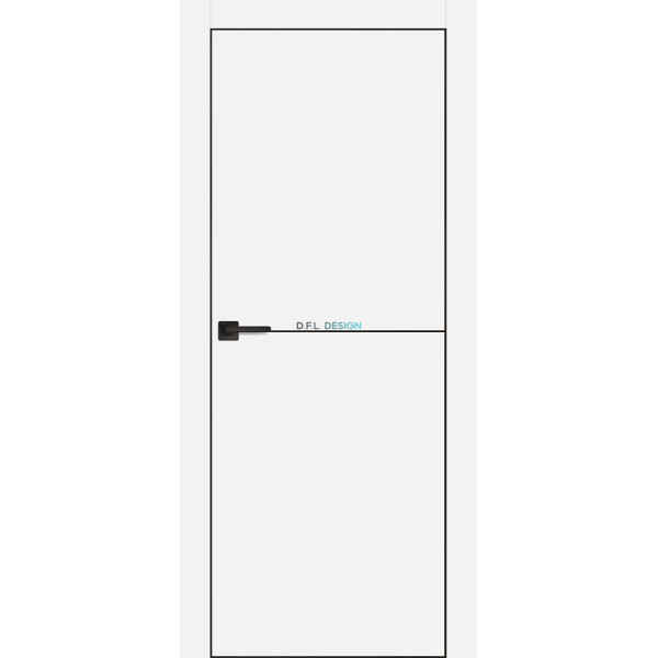 Дверь Profilo Porte PX-19 черная кромка Белый матовый купить