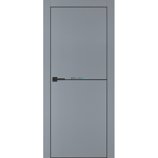 Дверь Profilo Porte PX-19 черная кромка Серый матовый купить