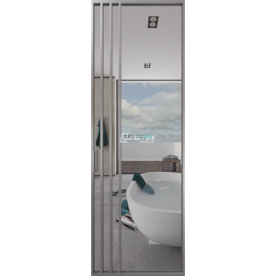 Дверь алюминиевая GABITEX 29 TRANSPARENT CLEAR│CHROME MATT Дверь алюминиевая GABITEX 29 TRANSPARENT CLEAR│CHROME MATT