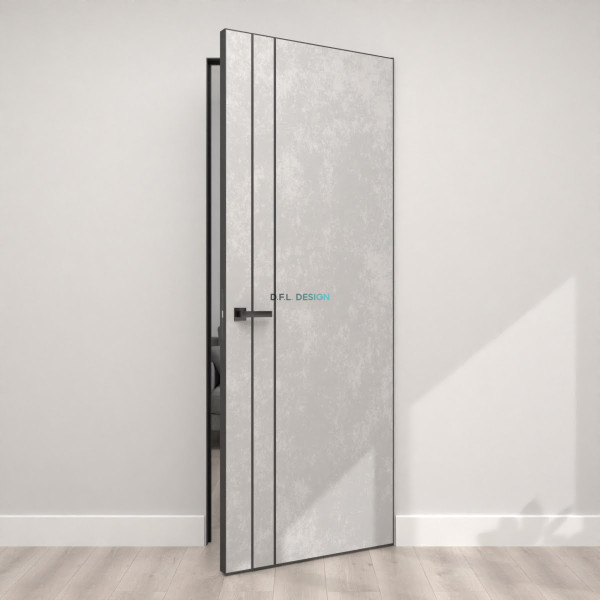 Скрытая дверь Eporta Dorsum 10.2 Invi экошпон бетон серый