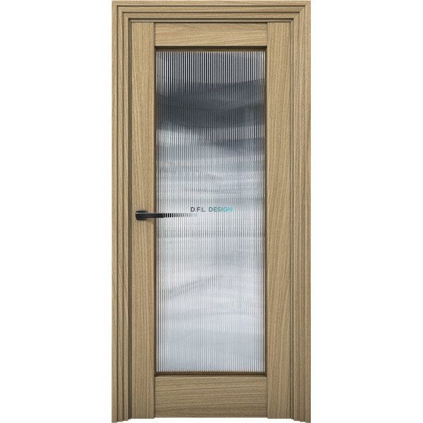 Дверь Aurum Doors Ni 5 Никель Дуб светлый