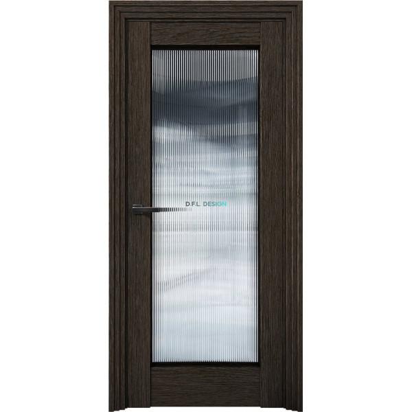 Дверь Aurum Doors Ni 5 Никель Дуб Темный