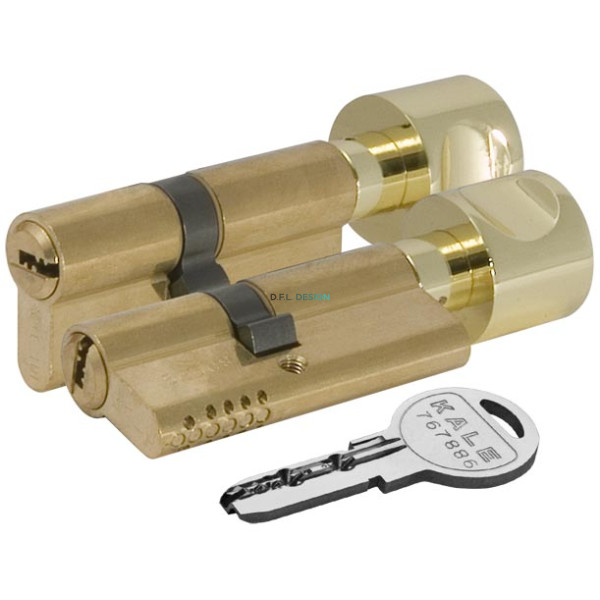 Цилиндровый механизм Kale Kilit с вертушкой 164 OBS SCE/90 (40+10+40) mm латунь 5 кл.