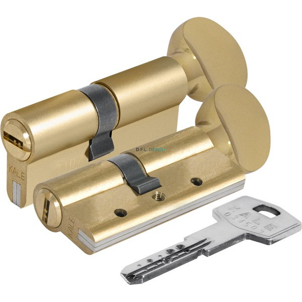 Цилиндровый механизм Kale Kilit с вертушкой 164 DBM-E/70 (30+10+30) mm латунь 5 кл.