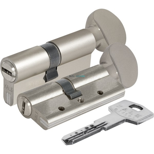 Цилиндровый механизм Kale Kilit с вертушкой 164 DBM-E/80 (35+10+35) mm никель 5 кл.