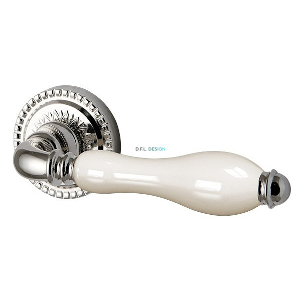 Ручка раздельная Armadillo Silvia CL1 SILVER-925/LWP-109 Серебро 925/беж фарфор