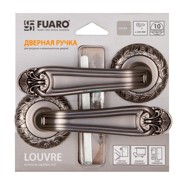 Ручка раздельная Fuaro LOUVRE SM/HD AS-3 античное серебро