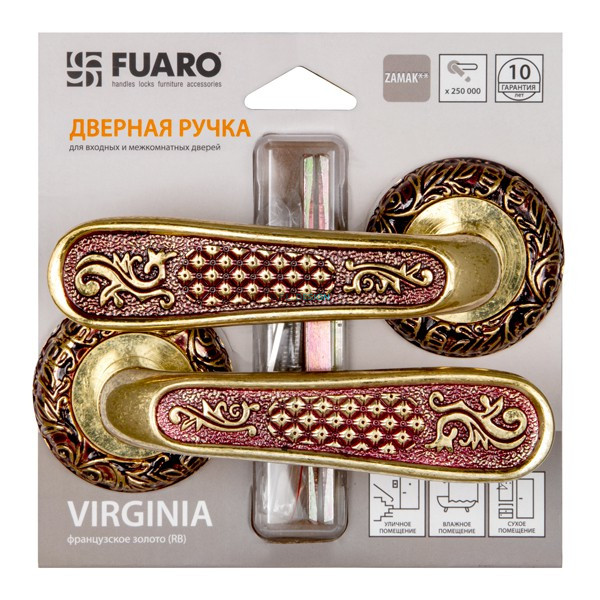 Ручка раздельная Fuaro VIRGINIA SM/HD RB-10 французское золото