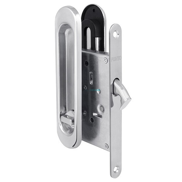 Защелка с ручками для раздвижных дверей PUNTO Soft LINE SL-011 СP-8 хром
