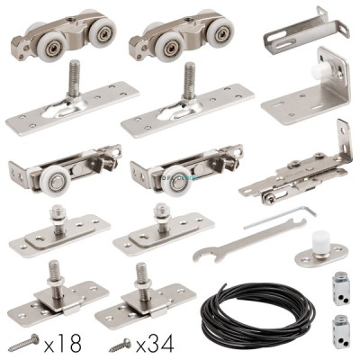 Базовый комплект Armadillo для телескопического открывания дверей Comfort - PRO SET 5 /telescope/ 80 (CFA172C)