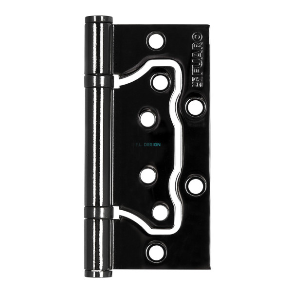 Петля Fuaro универсальная без врезки IN4500W-BL BN (500-2BB/BL 100x2,5) черный глянец