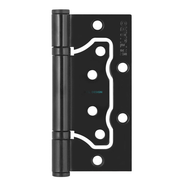 Петля Fuaro универсальная без врезки IN4500W-BL BL (500-2BB/BL 100x2,5) черный матовый