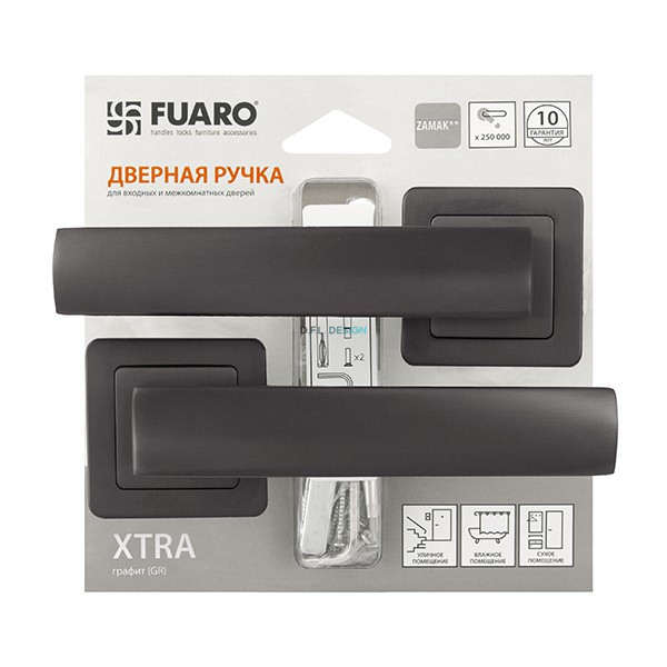 Ручка раздельная Fuaro XTRA XM/HD GR-23 графит