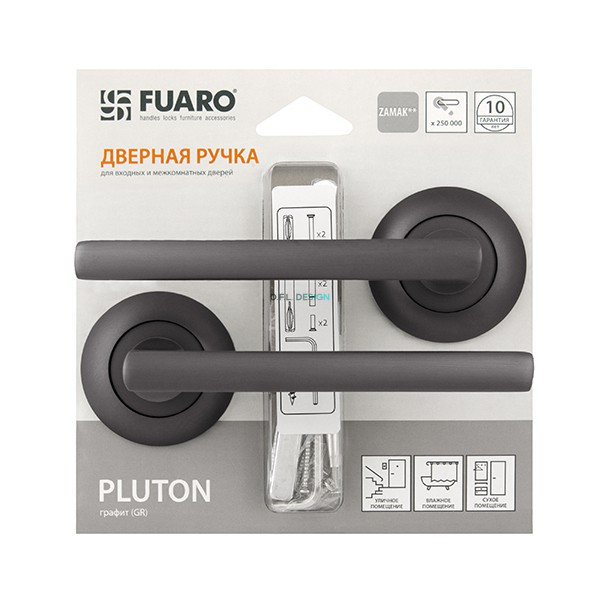 Ручка раздельная Fuaro PLUTON RM/HD GR-23 графит