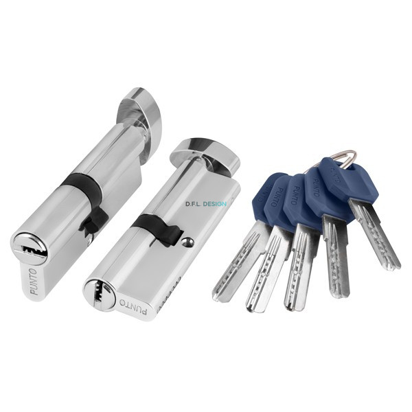Цилиндровый механизм Punto с вертушкой Z402/120 mm (55+10+55) CP хром