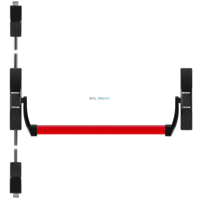 Ручка-штанга нажимная Fuaro AP.1700C push-bar (ANTI-PANIC 1700С) с тягами для двухстворчатых дверей