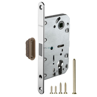 Замок Fuaro межкомнатный под цилиндр MAGNET M85C-50 CP (хром) (new plate)