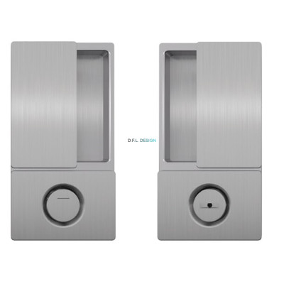 Ручка AGB WAVE B30002.02.32 под WC (мат хром) для раздвижных дверей Ручка AGB WAVE B30002.02.32 под WC (мат хром) для раздвижных дверей