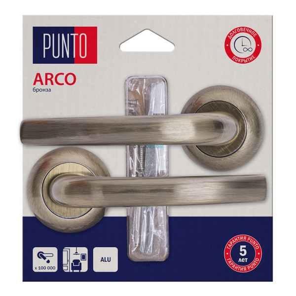 Ручка раздельная PUNTO LM/A RTL54 ARCO/HD ABG-6 бронза