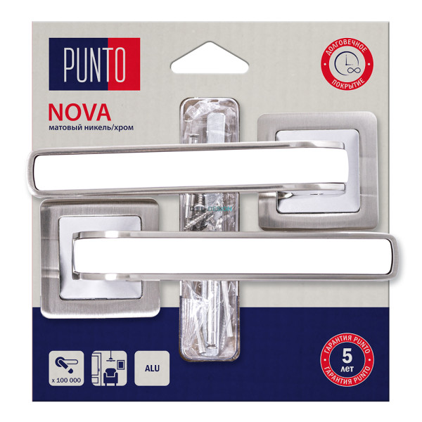 Ручка раздельная PUNTO LM/A KQR52 NOVA/HD SN/CP-3 матовый никель/хром