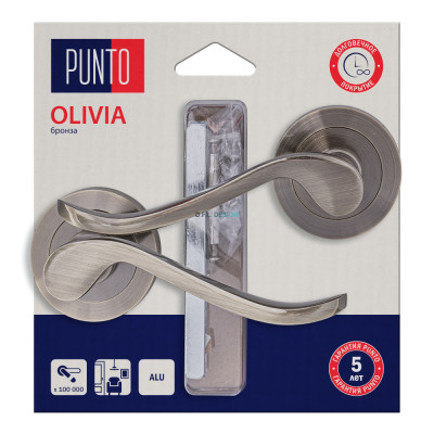 Ручка раздельная PUNTO LM/A RTLK52 OLIVIA/HD ABG-6 бронза