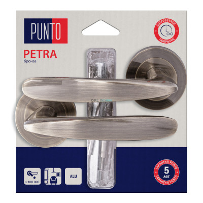 Ручка раздельная PUNTO LM/A RTLK52 PETRA/HD ABG-6 бронза