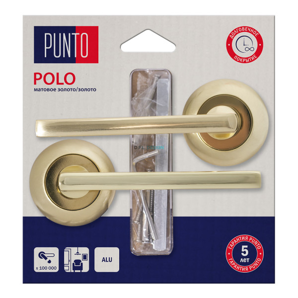Ручка раздельная PUNTO LM/A RTL54 POLO/HD SG/GP-4 матовое золото/золото