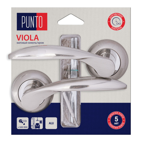 Ручка раздельная PUNTO LM/A RTL54 VIOLA/HD SN/CP-3 матовый никель/хром