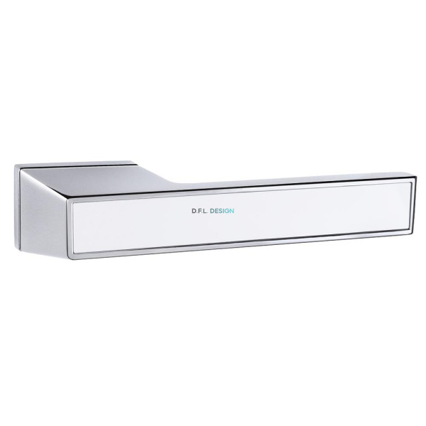 Ручка раздельная PUNTO KQSL52 TITAN СP/WH-19 хром/белый