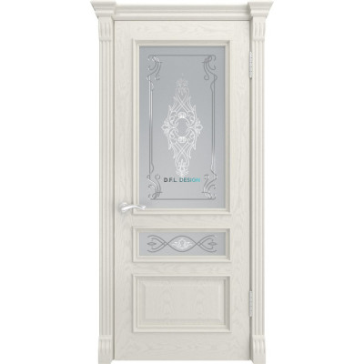 Дверь Luxor ГЕРА-2 Дуб RAL 9010 со стеклом